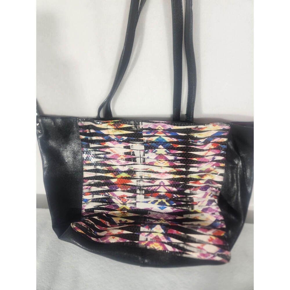 Nine West Black Red Tote Purse Handbag Unique Design
